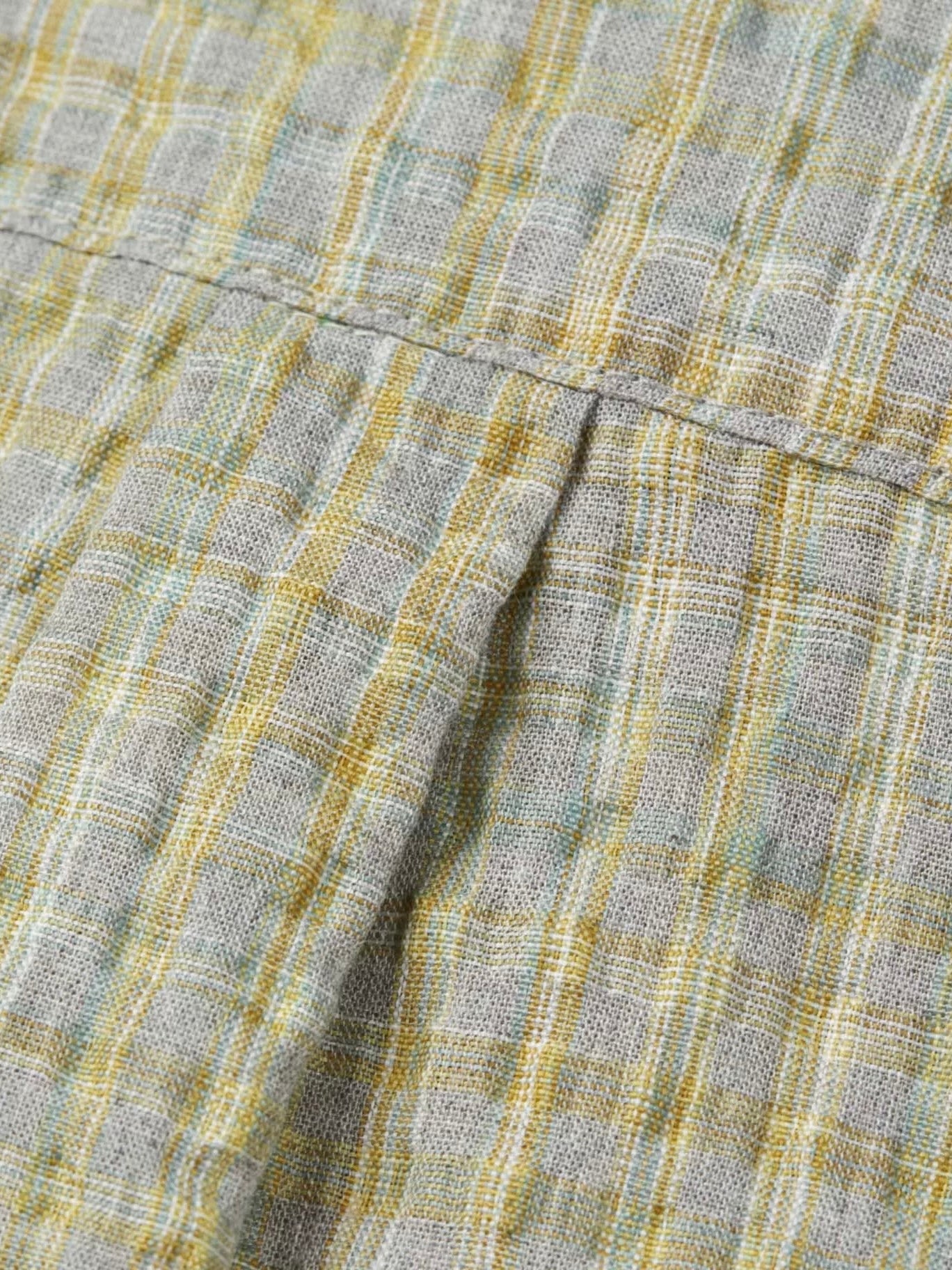 Bubble Gauze Plaid Long-Sleeve Shirt