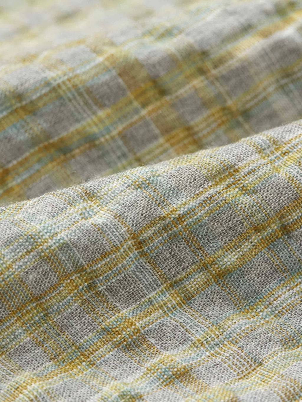 Bubble Gauze Plaid Long-Sleeve Shirt