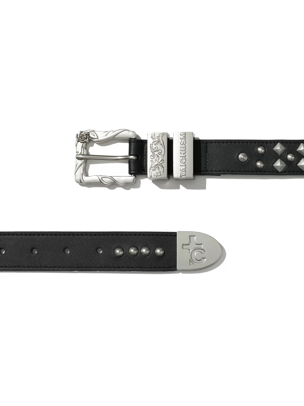 Rose Flower Hardware Buckle Cowhide Belt