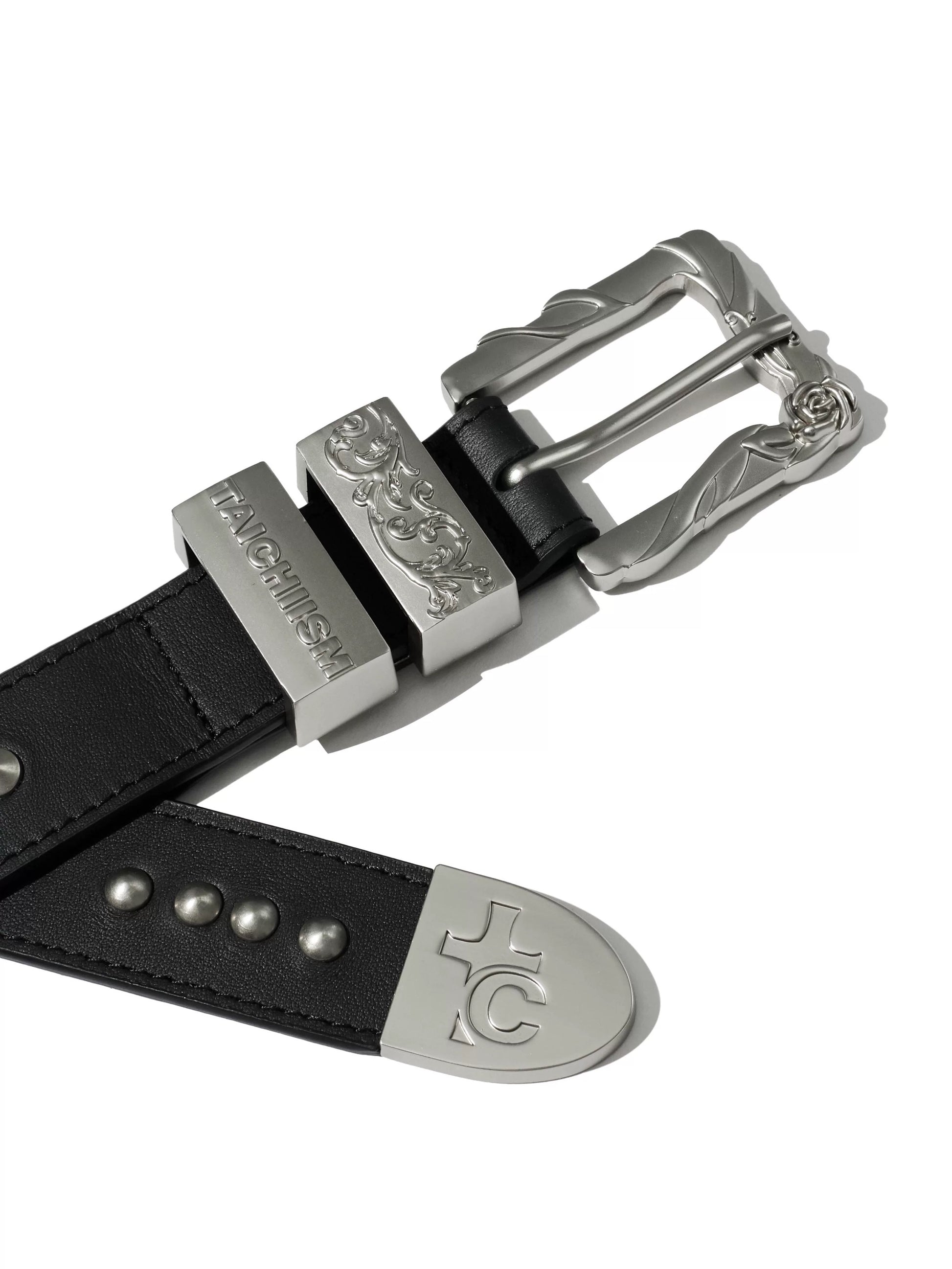 Rose Flower Hardware Buckle Cowhide Belt