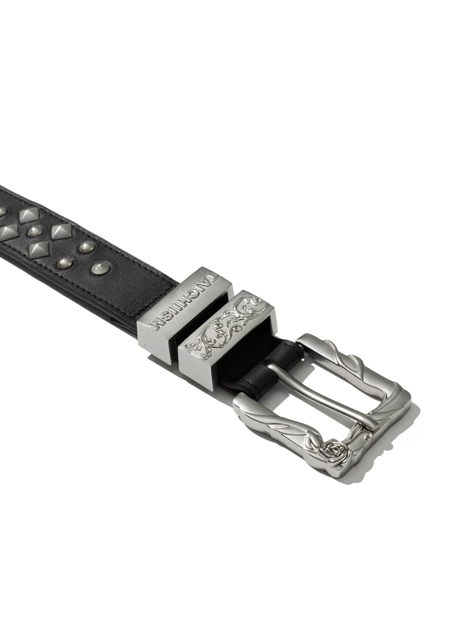Rose Flower Hardware Buckle Cowhide Belt