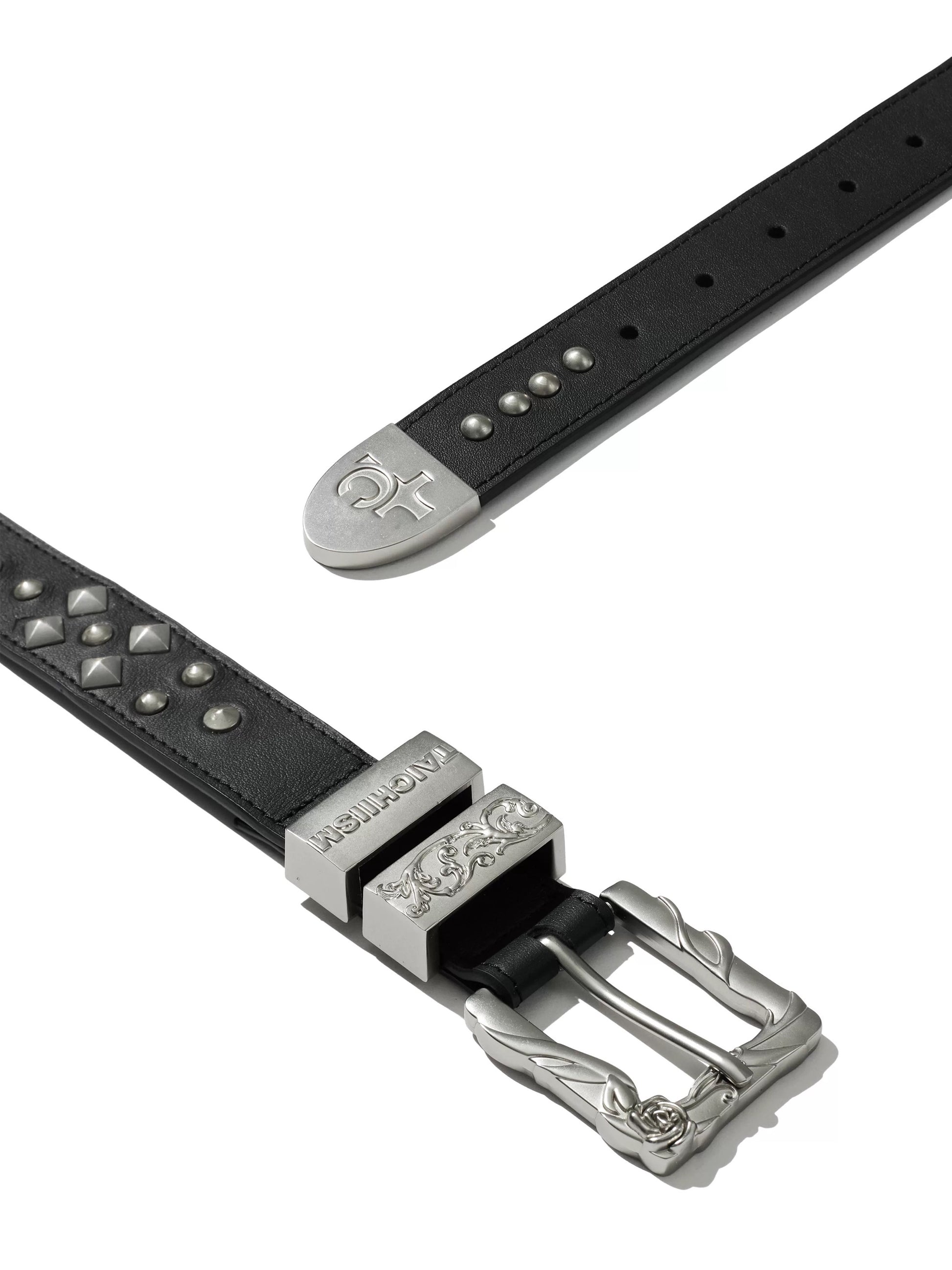 Rose Flower Hardware Buckle Cowhide Belt