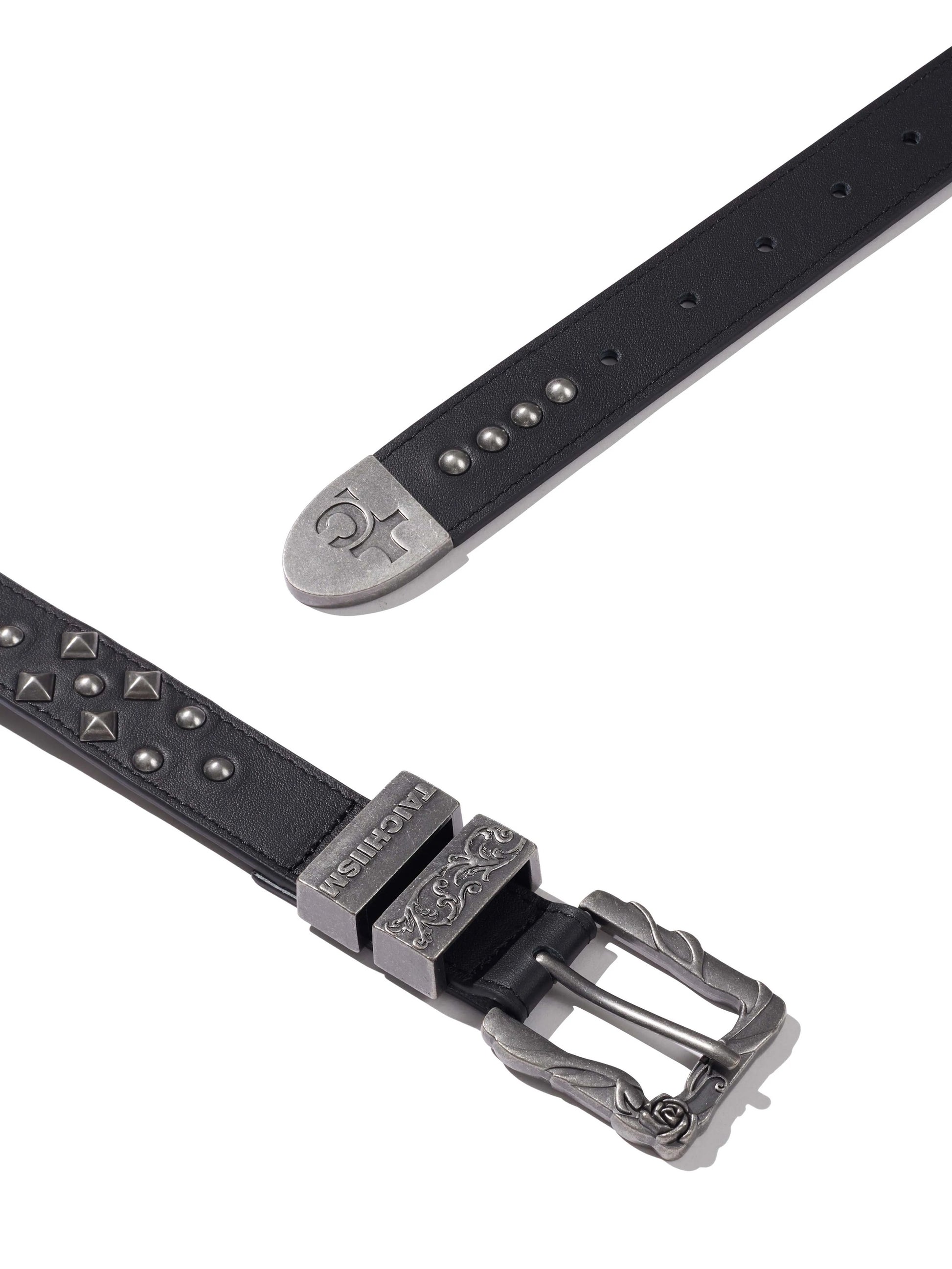 Rose Flower Hardware Buckle Cowhide Belt