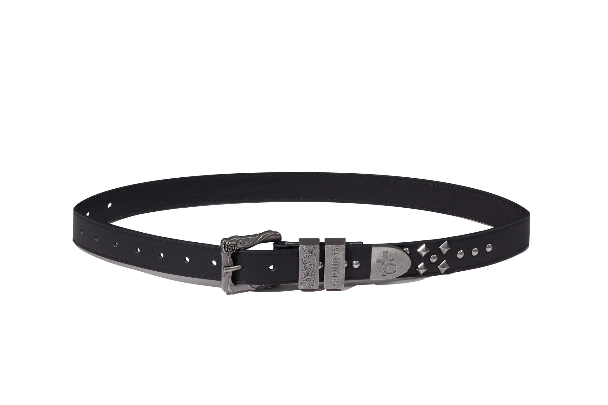 Rose Flower Hardware Buckle Cowhide Belt
