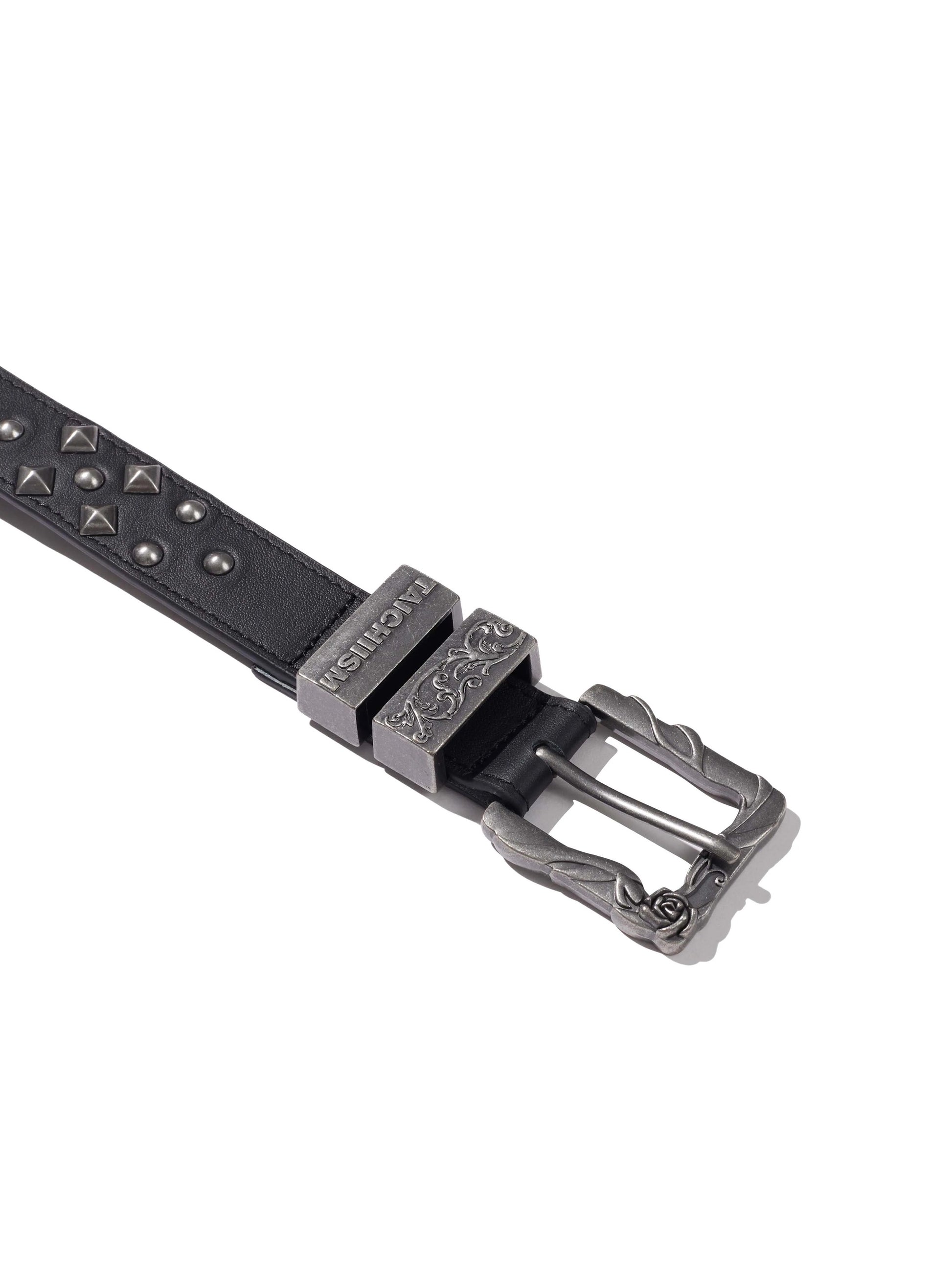 Rose Flower Hardware Buckle Cowhide Belt