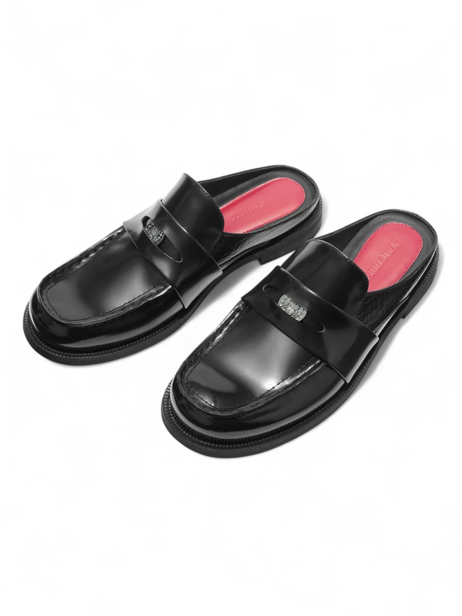 Red Inner Thick-Soled Loafers