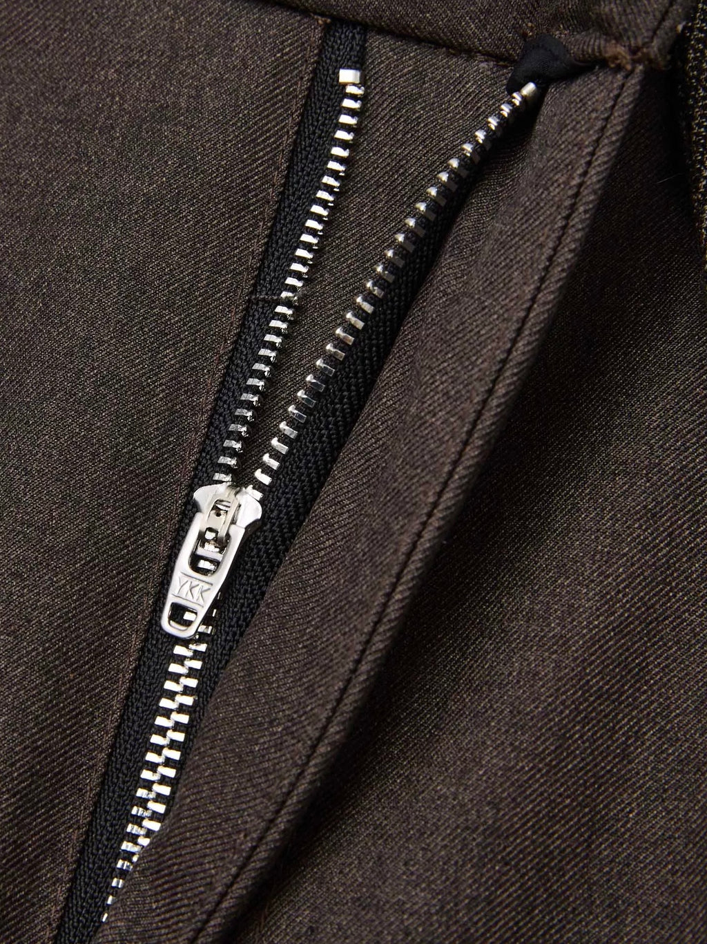 "Double Waist Houndstooth" Wool Blend Spliced Long Trousers