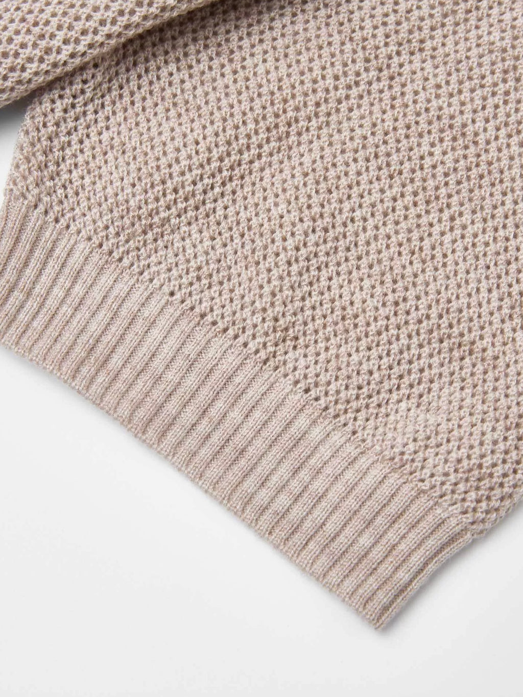 Hollow-Out Faux Two-Piece Knit Polo Shirt