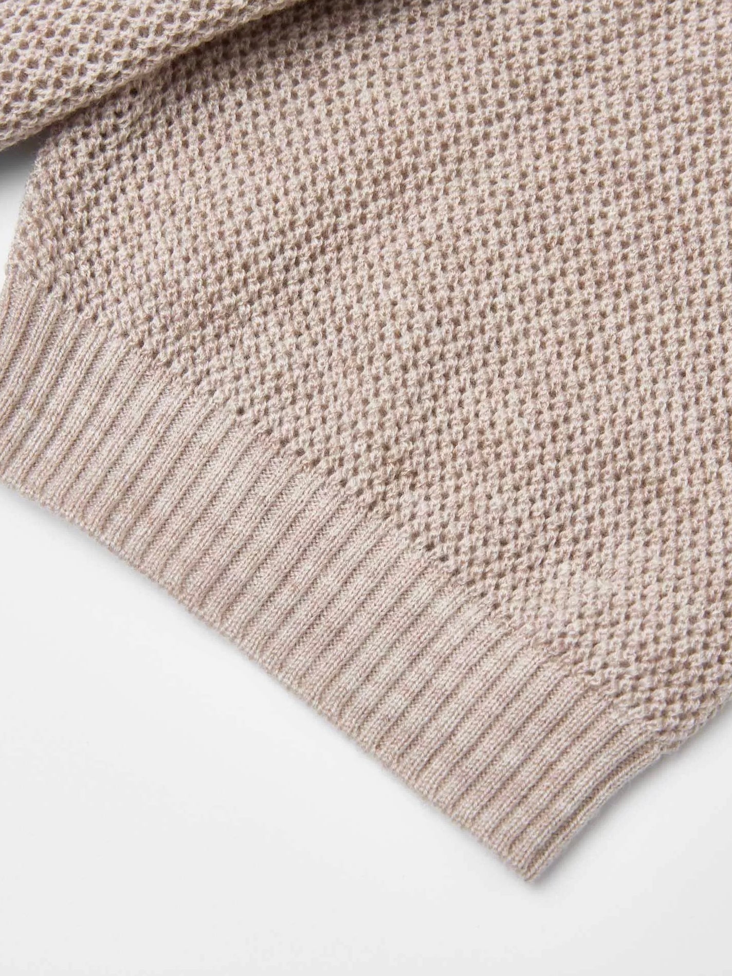 Hollow-Out Faux Two-Piece Knit Polo Shirt