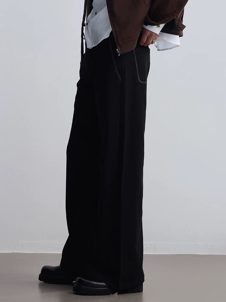 Handmade Wide Leg Flare Suit Pants