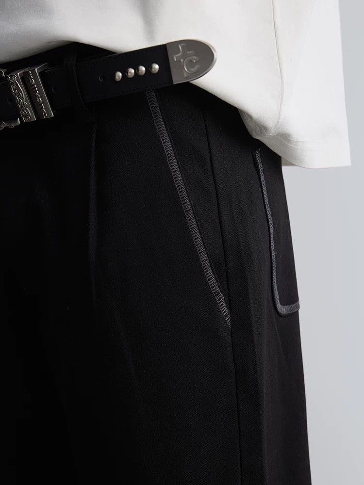 Handmade Wide Leg Flare Suit Pants