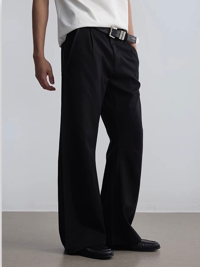 Handmade Wide Leg Flare Suit Pants