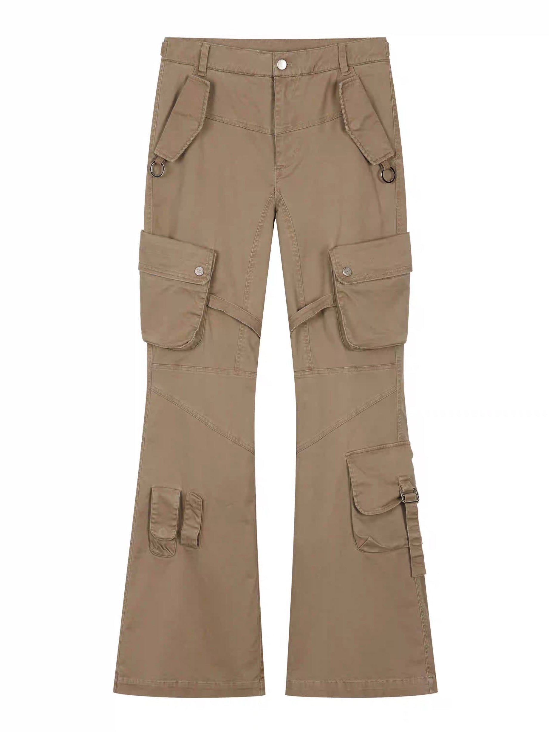 Multi-Pocket Washed Vintage Loose Wide-Leg Cargo Baggy Pants