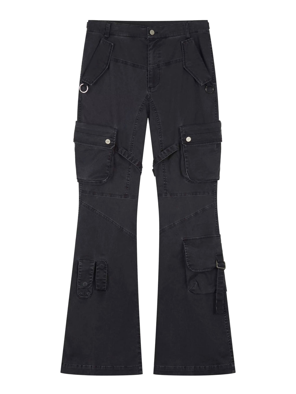 Multi-Pocket Washed Vintage Loose Wide-Leg Cargo Baggy Pants