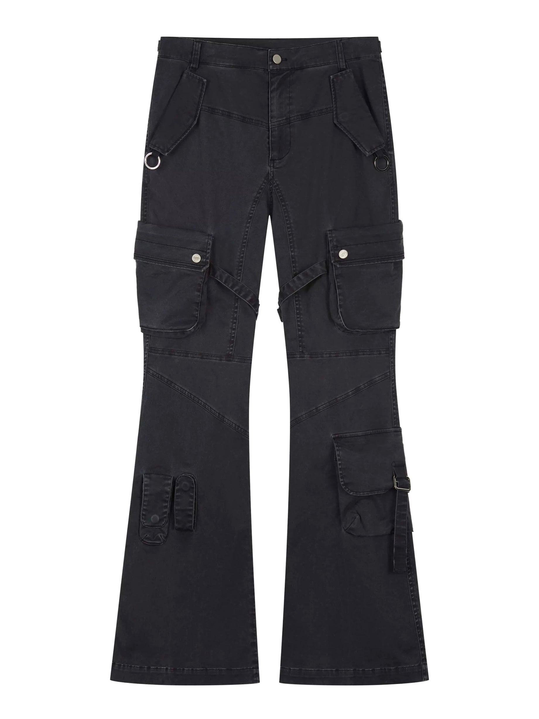 Multi-Pocket Washed Vintage Loose Wide-Leg Cargo Baggy Pants