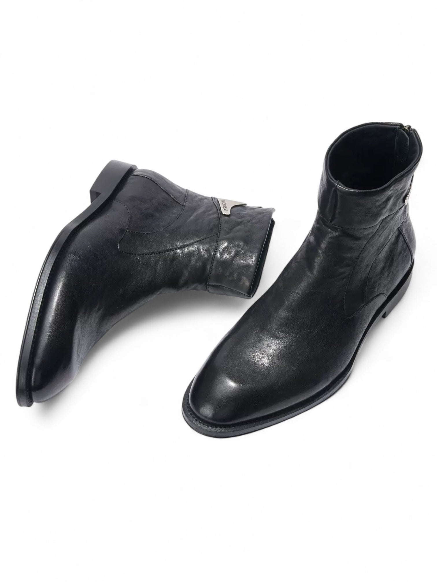 "Slanted Cut" Retro Intellectual Chelsea Boots