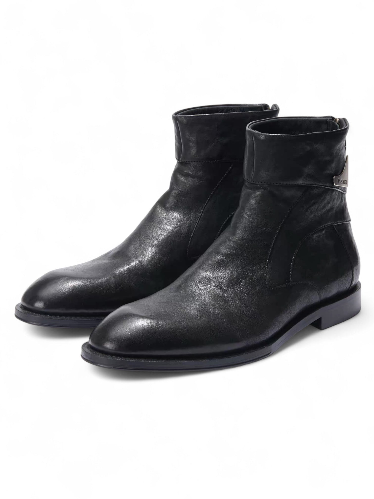 "Slanted Cut" Retro Intellectual Chelsea Boots