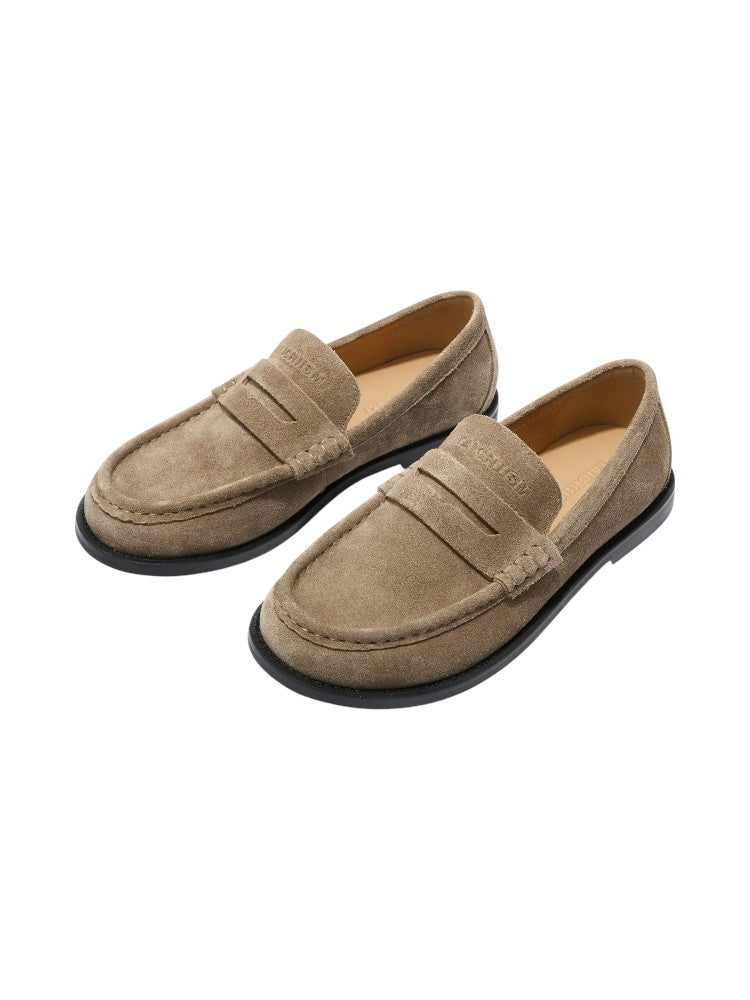 Suede Thin-Sole Loafers