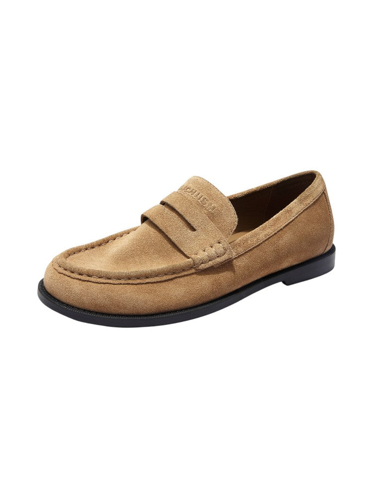 Suede Thin-Sole Loafers