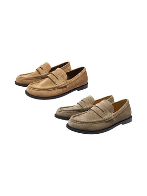 Suede Thin-Sole Loafers