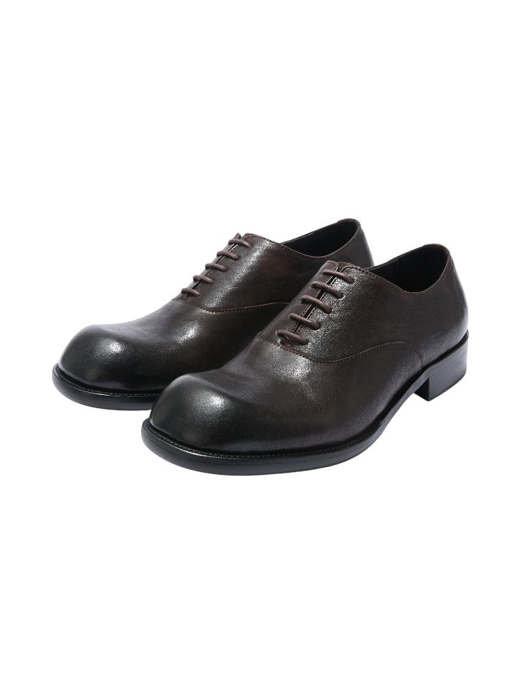 Smoked Leather Derby Shoes