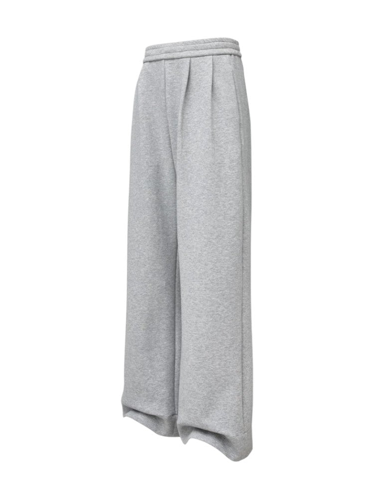 Soft Glutinous Casual Baggy Pleated Elastic Cleanfit Sweatpants